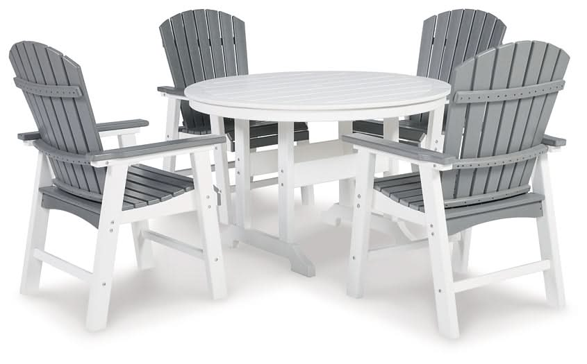 Ashley Express - Transville Outdoor Dining Table and 4 Chairs - Walo Furniture