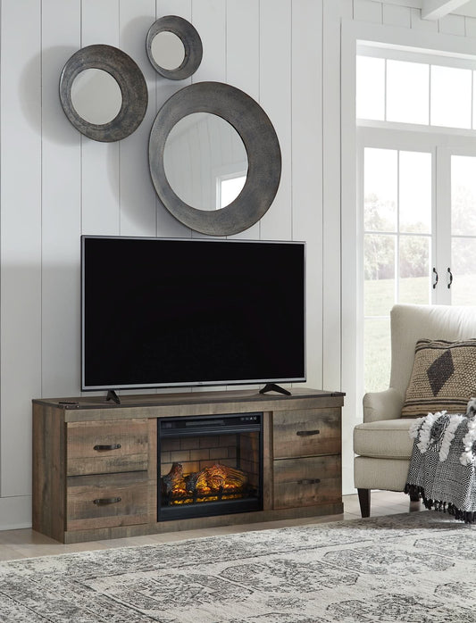 Ashley Express - Trinell TV Stand with Electric Fireplace - Walo Furniture