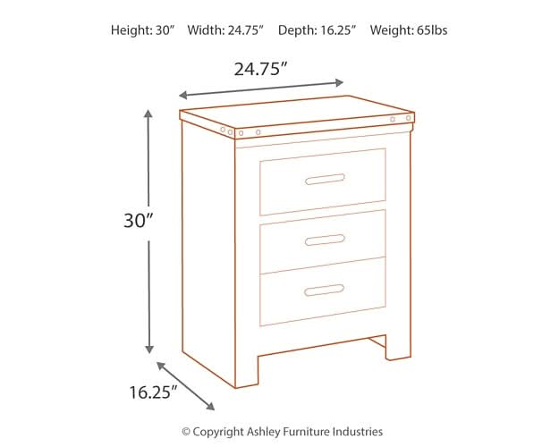 Ashley Express - Trinell Two Drawer Night Stand - Walo Furniture