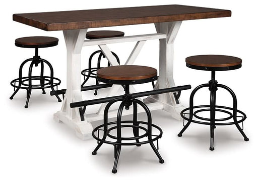 Ashley Express - Valebeck Counter Height Dining Table and 4 Barstools - Walo Furniture