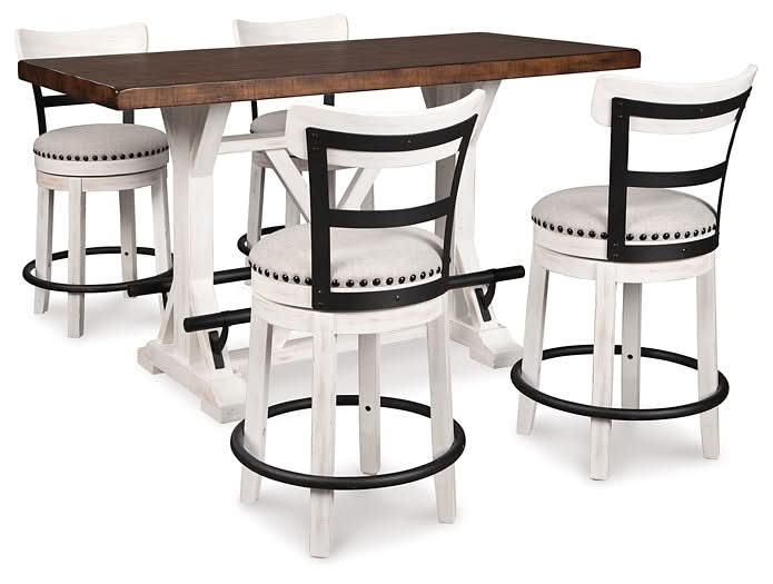 Ashley Express - Valebeck Counter Height Dining Table and 4 Barstools - Walo Furniture