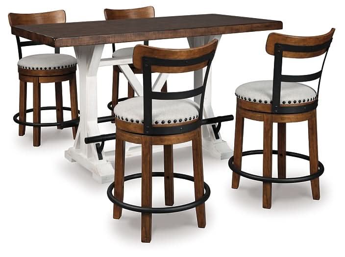 Ashley Express - Valebeck Counter Height Dining Table and 4 Barstools - Walo Furniture