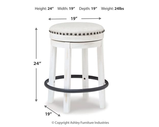 Ashley Express - Valebeck UPH Swivel Stool (1/CN) - Walo Furniture