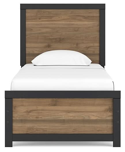 Ashley Express - Vertani Twin Panel Bed with Nightstand - Walo Furniture