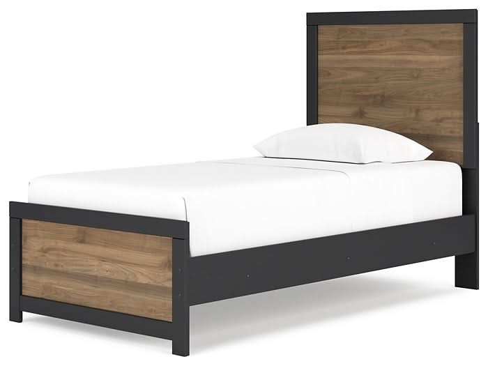 Ashley Express - Vertani Twin Panel Bed with Nightstand - Walo Furniture