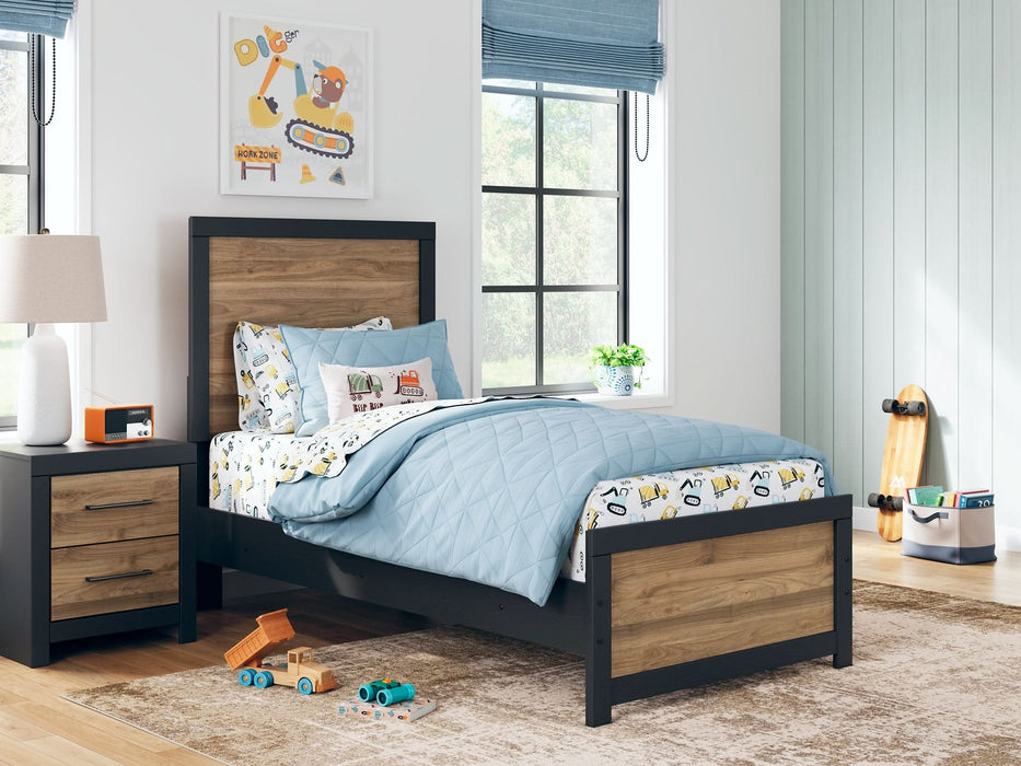 Ashley Express - Vertani Twin Panel Bed with Nightstand - Walo Furniture