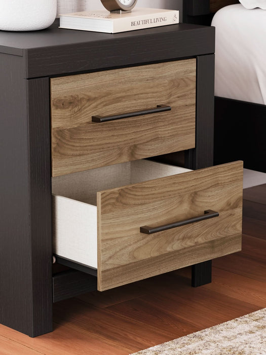 Ashley Express - Vertani Twin Panel Bed with Nightstand - Walo Furniture