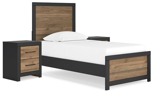 Ashley Express - Vertani Twin Panel Bed with Nightstand - Walo Furniture