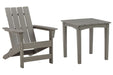 Ashley Express - Visola Outdoor Adirondack Chair and End Table - Walo Furniture