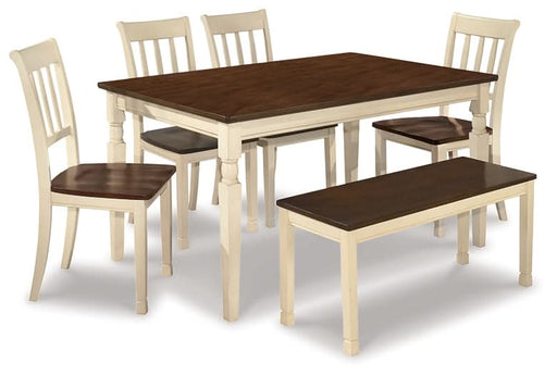 Ashley Express - Whitesburg Dining Table and 4 Chairs and Bench - Walo Furniture