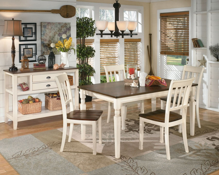 Ashley Express - Whitesburg Dining Table and 4 Chairs with Storage - Walo Furniture