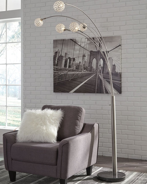 Ashley Express - Winter Metal Arc Lamp (1/CN) - Walo Furniture