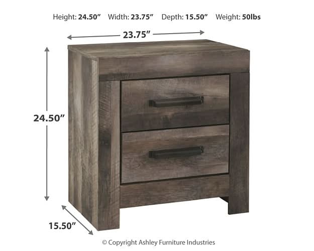 Ashley Express - Wynnlow Two Drawer Night Stand - Walo Furniture