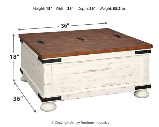 Ashley Express - Wystfield Cocktail Table with Storage - Walo Furniture