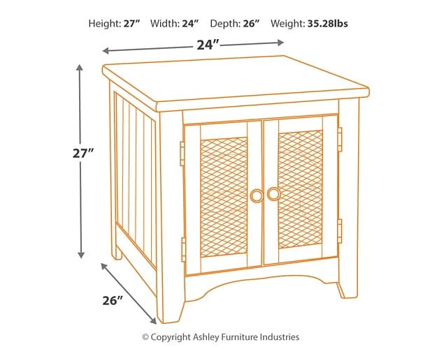 Ashley Express - Wystfield Rectangular End Table - Walo Furniture