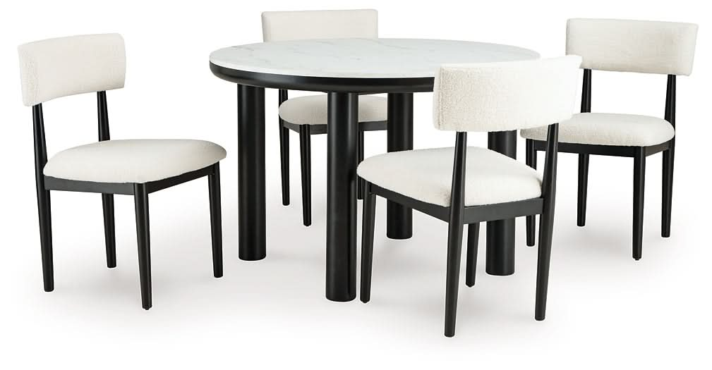 Ashley Express - Xandrum Dining Table and 4 Chairs - Walo Furniture