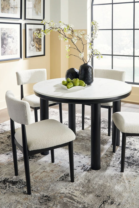 Ashley Express - Xandrum Dining Table and 4 Chairs - Walo Furniture