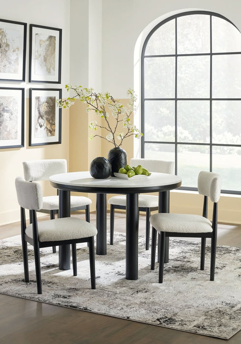 Ashley Express - Xandrum Dining Table and 4 Chairs - Walo Furniture