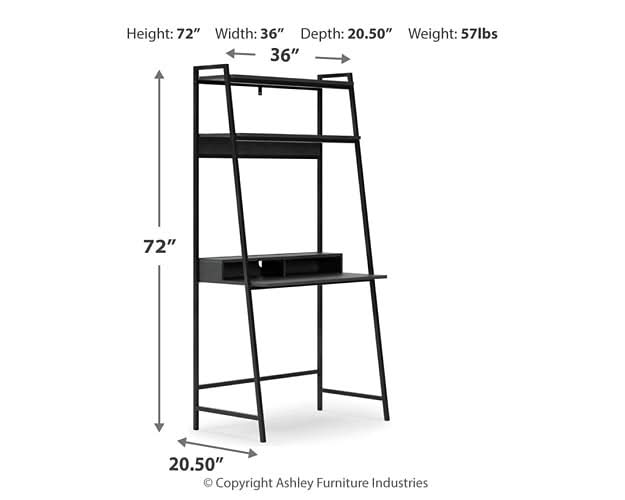 Ashley Express - Yarlow Home Office Desk and Shelf - Walo Furniture