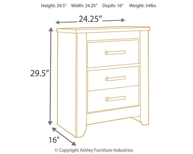 Ashley Express - Zelen Two Drawer Night Stand - Walo Furniture