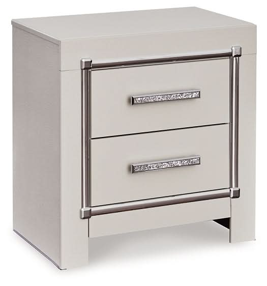 Ashley Express - Zyniden Two Drawer Night Stand - Walo Furniture