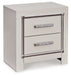 Ashley Express - Zyniden Two Drawer Night Stand - Walo Furniture