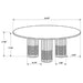 Astoria Round Genuine Marble Coffee Table White - Walo Furniture