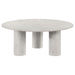 Astoria Round Genuine Marble Coffee Table White - Walo Furniture