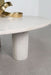 Astoria Round Genuine Marble Coffee Table White - Walo Furniture