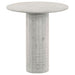 Astoria Round Genuine Marble Side End Table White - Walo Furniture