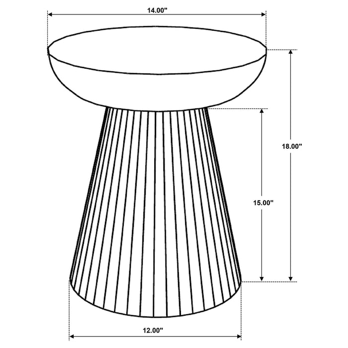 Aureo Round Solid Wood Accent Side Table Wild Honey - Walo Furniture