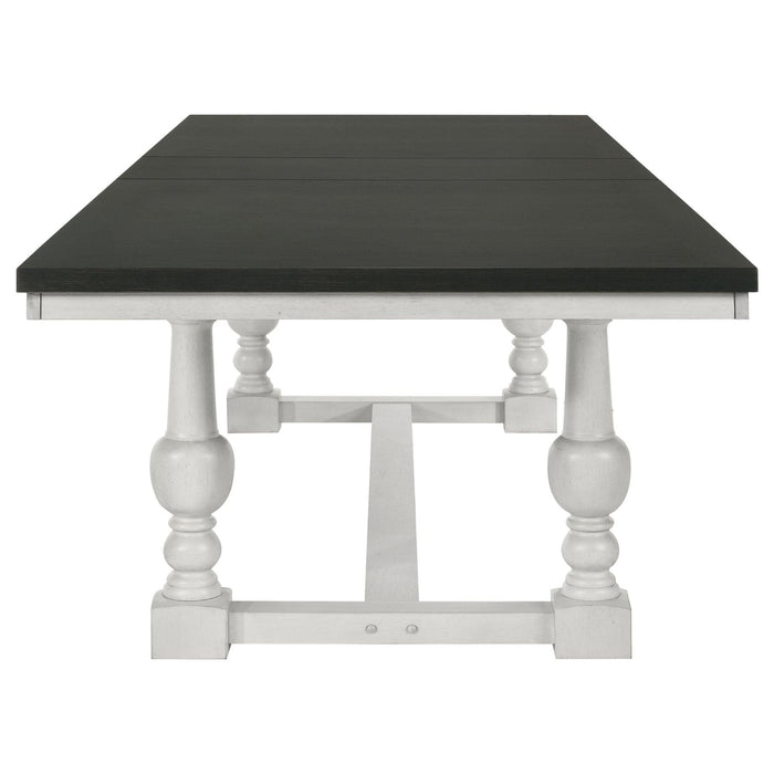 Aventine 112 - inch Extension Dining Table Vintage Charcoal - Walo Furniture