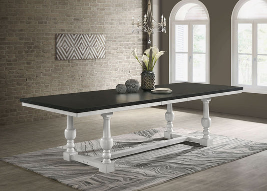 Aventine 112 - inch Extension Dining Table Vintage Charcoal - Walo Furniture