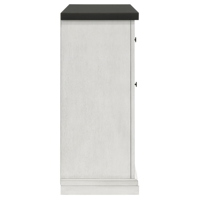 Aventine 5 - drawer Sideboard Buffet Cabinet Vintage White - Walo Furniture