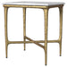 Baldwin Rectangular Marble Top Side Table White and Gold - Walo Furniture