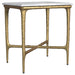 Baldwin Rectangular Marble Top Side Table White and Gold - Walo Furniture