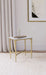 Baldwin Rectangular Marble Top Side Table White and Gold - Walo Furniture