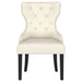 Baney Fabric Upholstered Dining Side Chair Beige and Black - Walo Furniture