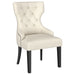 Baney Fabric Upholstered Dining Side Chair Beige and Black - Walo Furniture