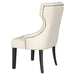 Baney Fabric Upholstered Dining Side Chair Beige and Black - Walo Furniture