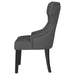 Baney Fabric Upholstered Dining Side Chair Grey and Black - Walo Furniture