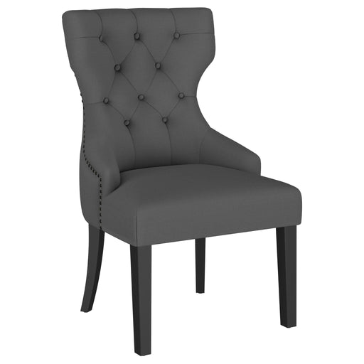 Baney Fabric Upholstered Dining Side Chair Grey and Black - Walo Furniture