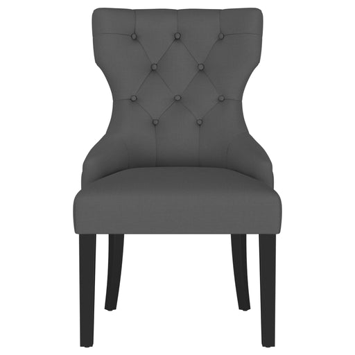 Baney Fabric Upholstered Dining Side Chair Grey and Black - Walo Furniture