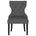 Baney Fabric Upholstered Dining Side Chair Grey and Black - Walo Furniture