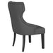 Baney Fabric Upholstered Dining Side Chair Grey and Black - Walo Furniture