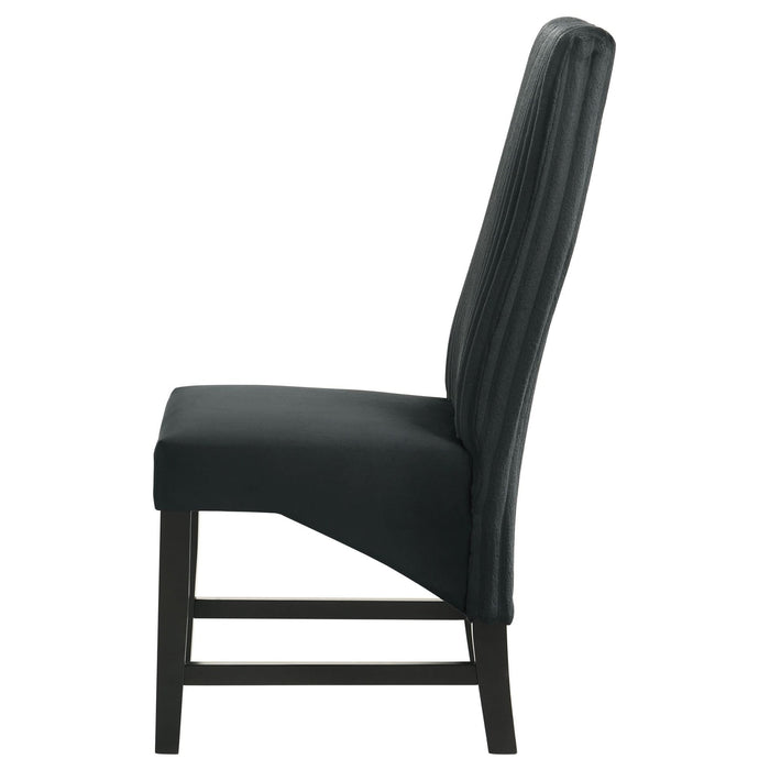 Barrand Upholstered Dining Side Chair Black (Set of 2) - Walo Furniture