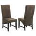 Barrand Upholstered Dining Side Chair Chocolate (Set of 2) - Walo Furniture