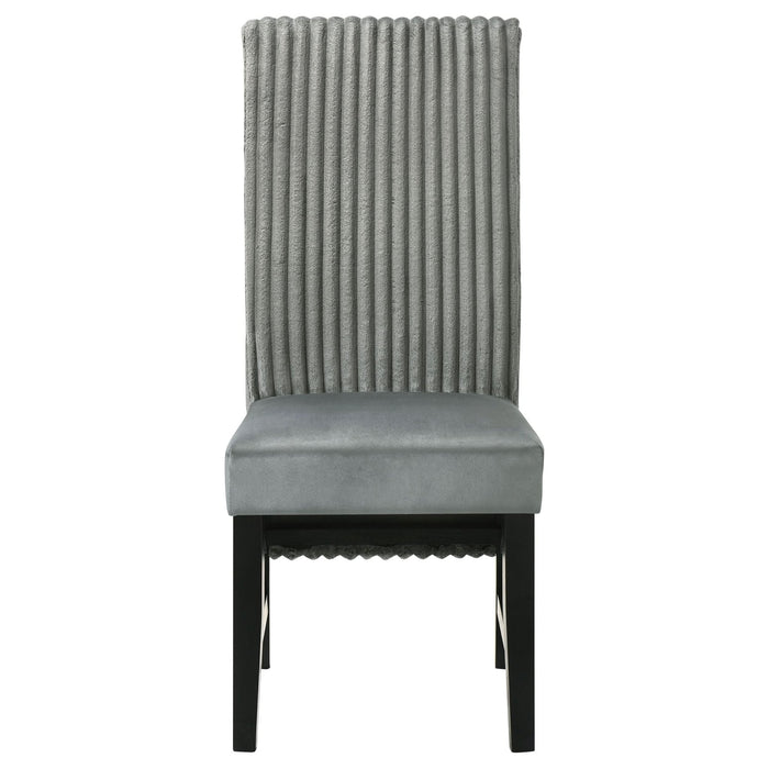 Barrand Upholstered Dining Side Chair Grey (Set of 2) - Walo Furniture