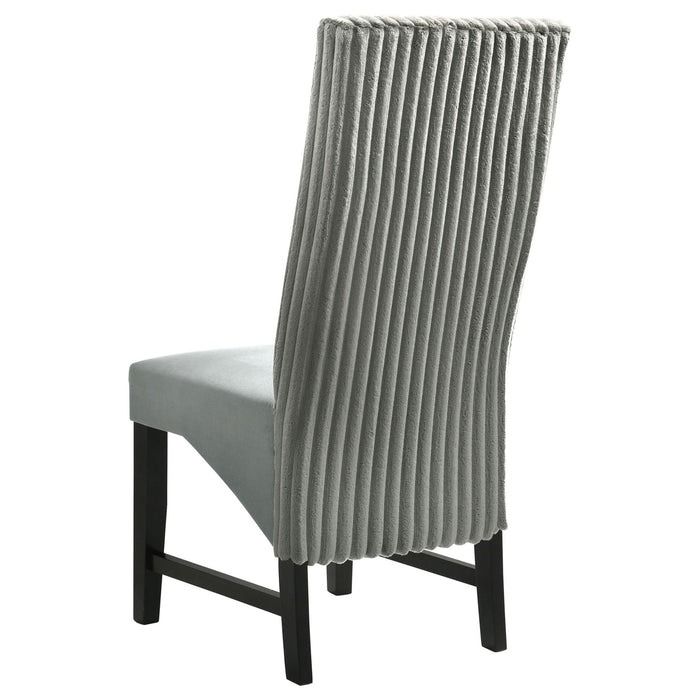 Barrand Upholstered Dining Side Chair Grey (Set of 2) - Walo Furniture