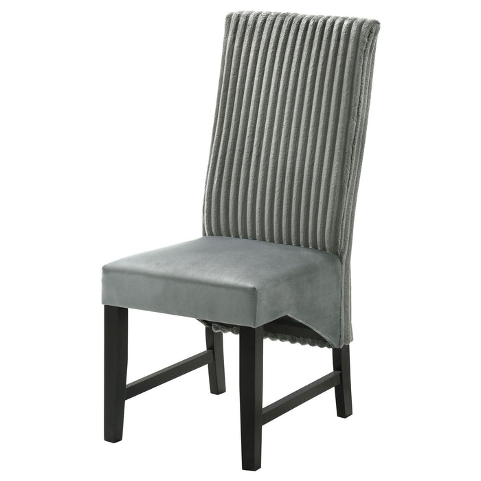 Barrand Upholstered Dining Side Chair Grey (Set of 2) - Walo Furniture